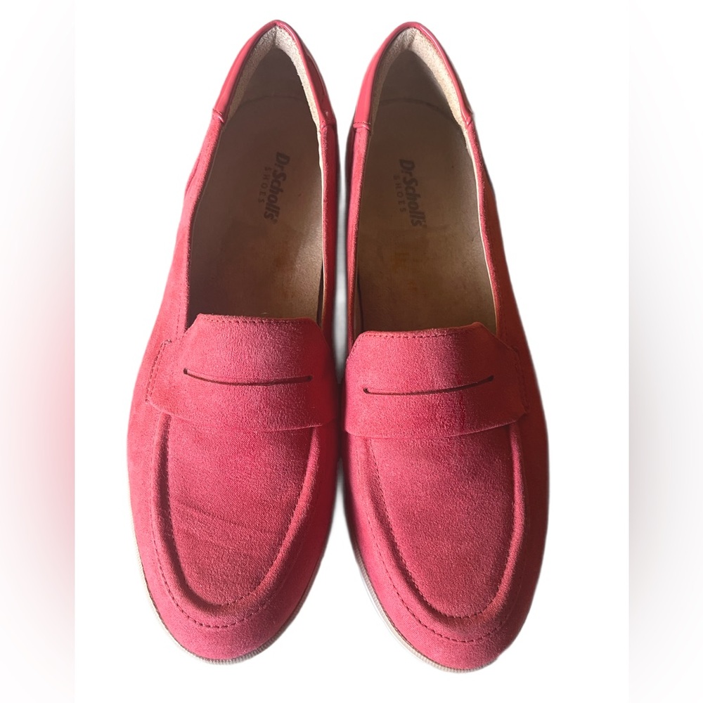 Dr. Scholl's Pink Suede Penny Loafers